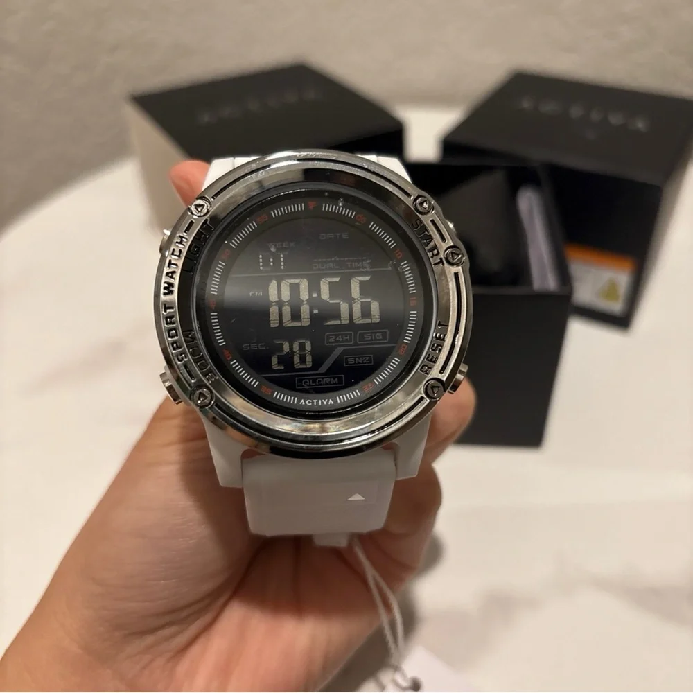 Activa Voyager of Time X Invicta Men's Digital Watch - 52mm, White NWT
